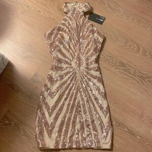 Rose gold/Beige Fashion Nova dress